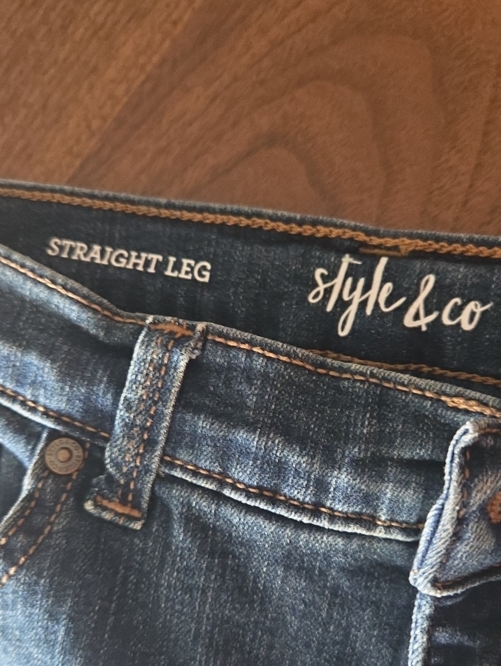 Style & Co. Straight Leg Women's Jeans - Dark Blue